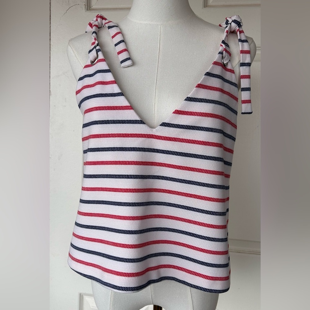 Zara Trafaluc Collection A-Line Cropped Tank Tie Shoulder‎ Lined Size Medium